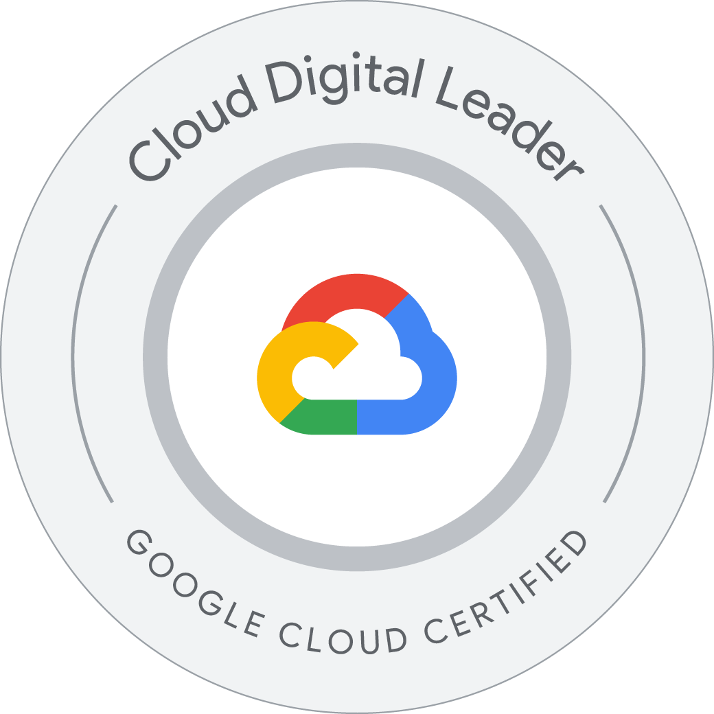 Google Cloud Digital Leader Certification badge